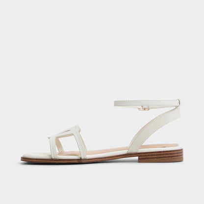 Greengrove White Women's Flats - Flat sandal - White