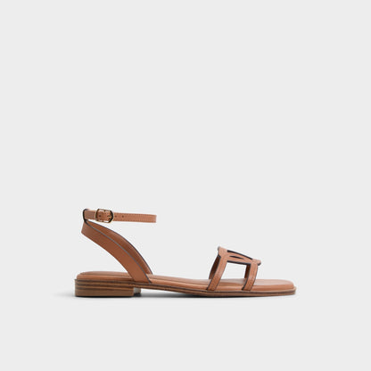 Greengrove Medium Brown Women's Flats - Flat sandal - Medium brown