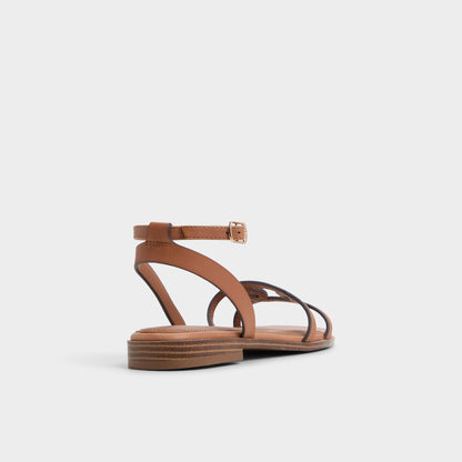 Greengrove Medium Brown Women's Flats - Flat sandal - Medium brown