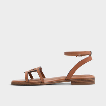 Greengrove Medium Brown Women's Flats - Flat sandal - Medium brown