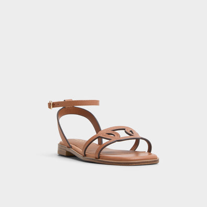 Greengrove Medium Brown Women's Flats - Flat sandal - Medium brown