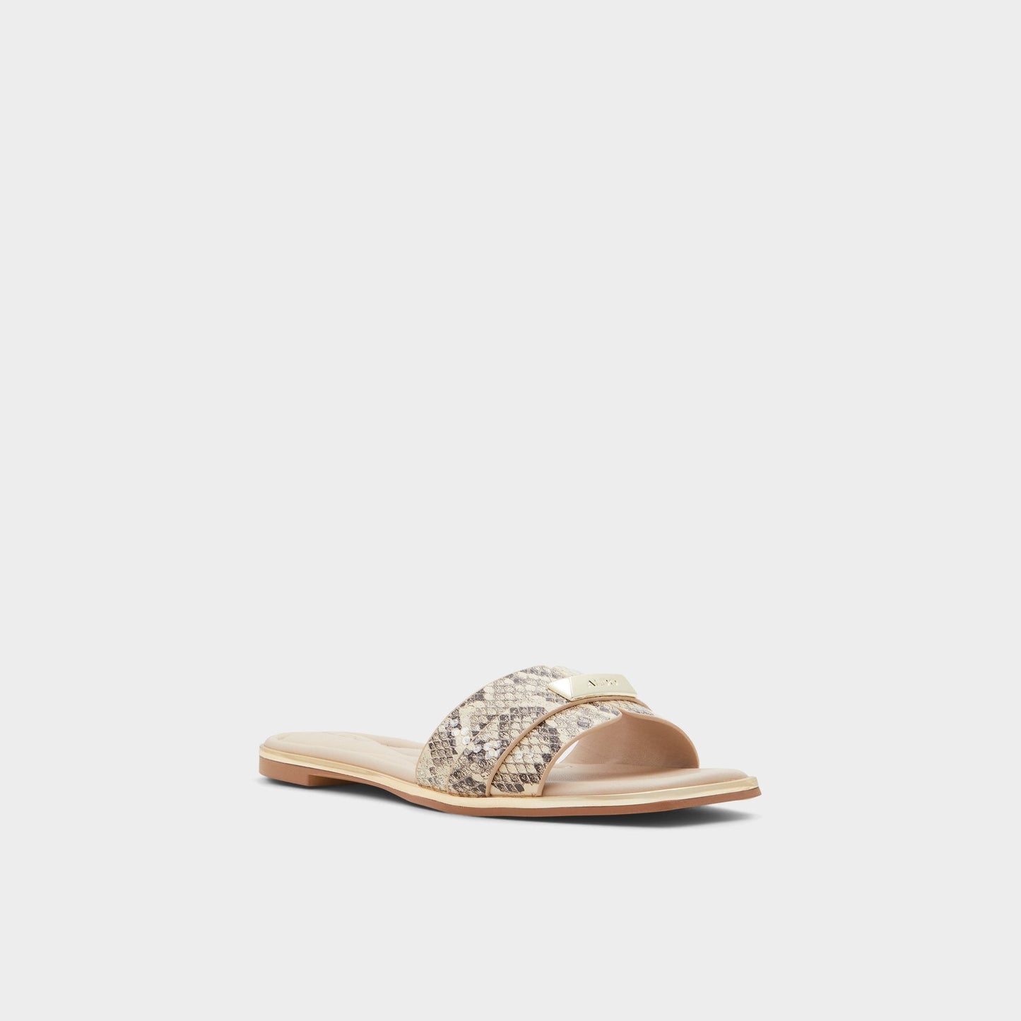 Darine Natural Women's Flats - Slide sandal - Natural