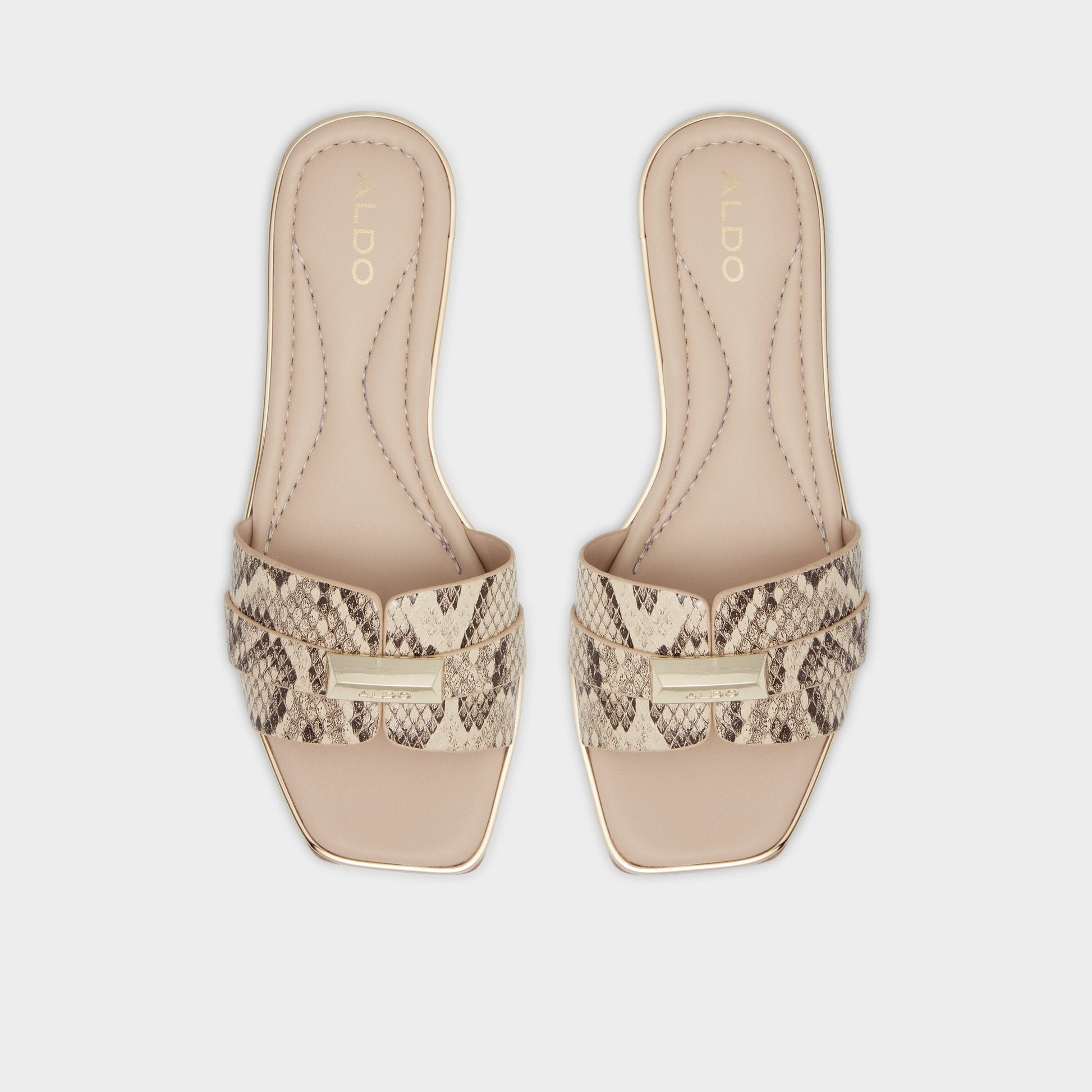 Darine Natural Women's Flats - Slide sandal - Natural