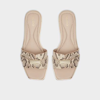 Darine Natural Women's Flats - Slide sandal - Natural