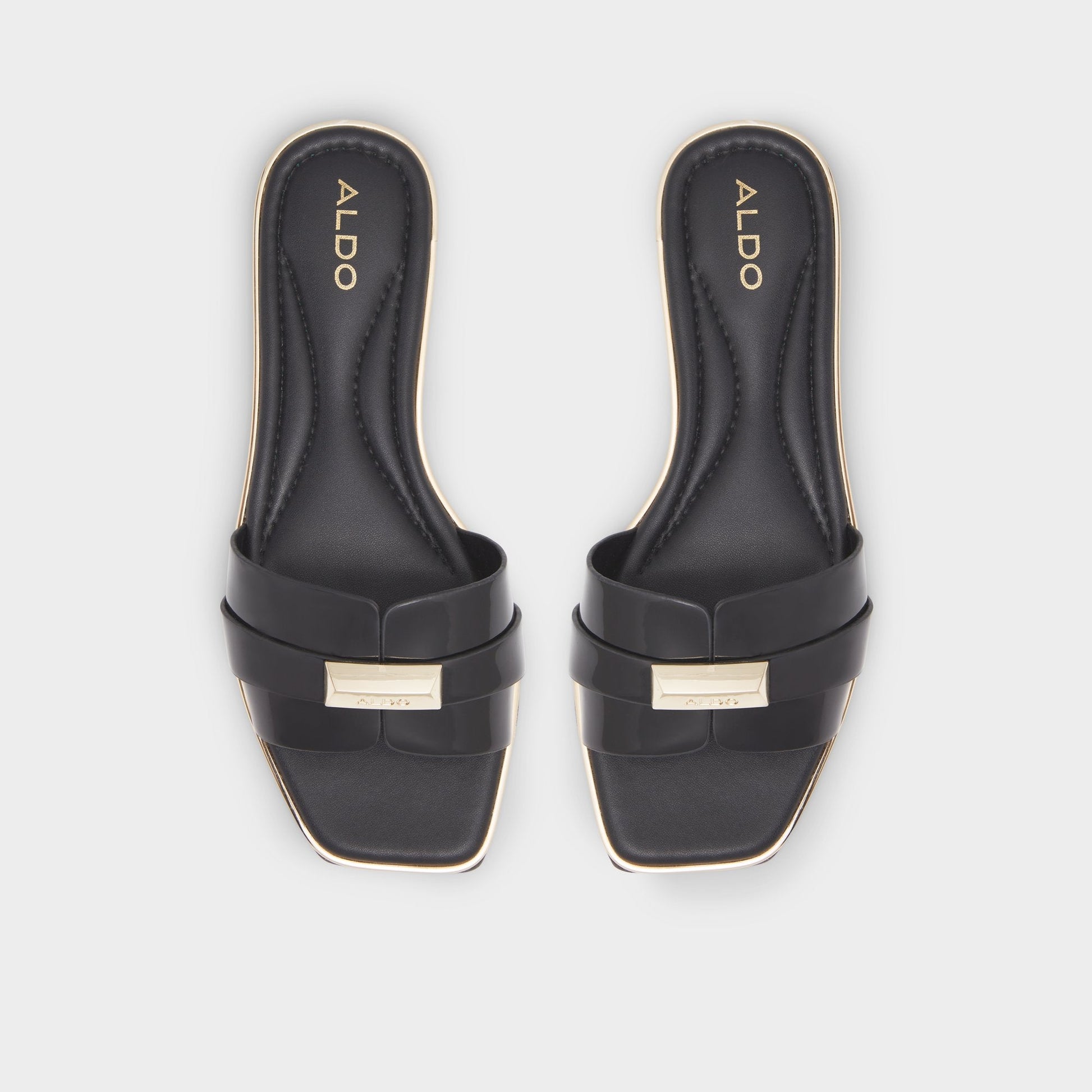 Darine Black Women's Flats - Slide sandal - Black