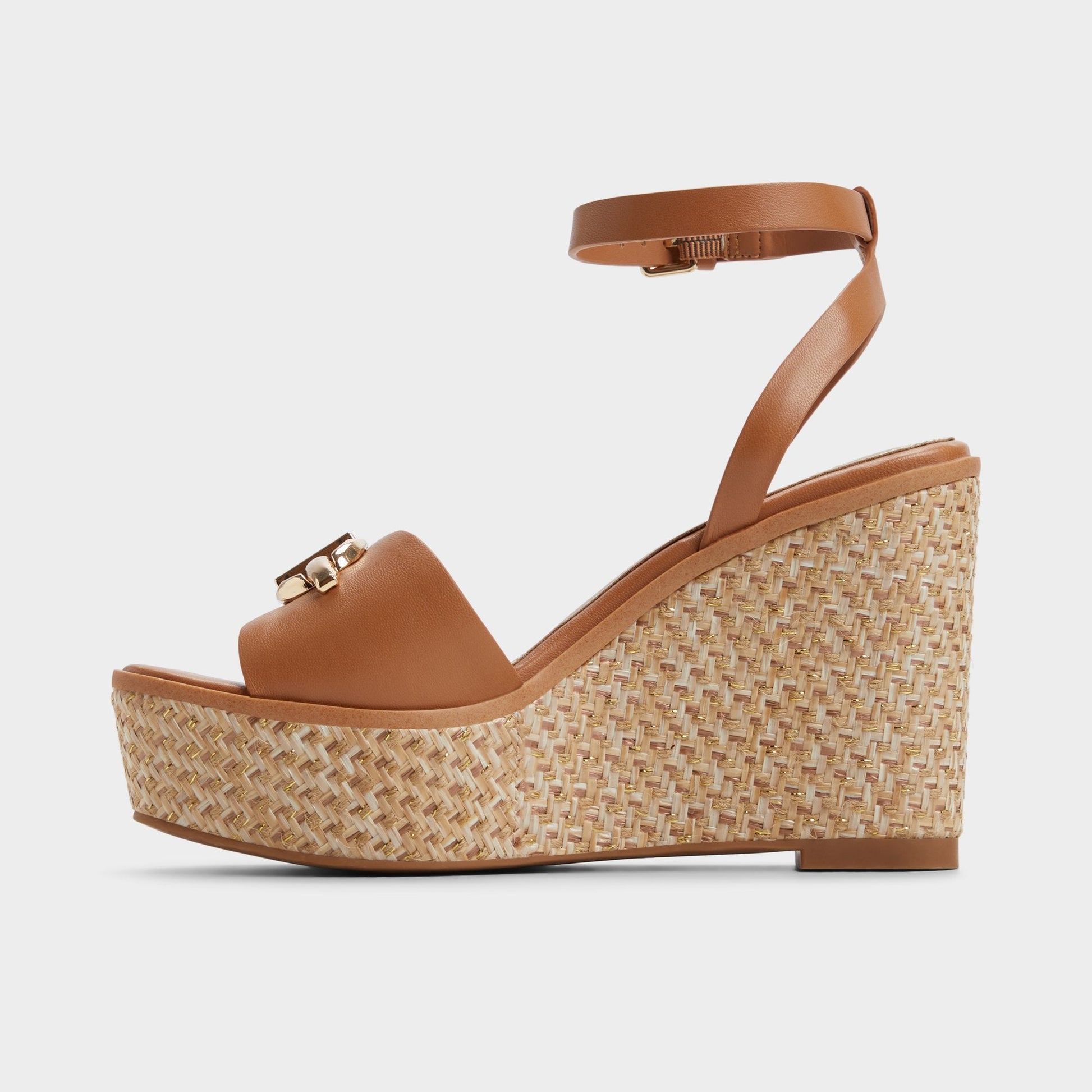 Ybylin Medium Brown Women's Wedges - Wedge sandal, Wedge heel - Medium Brown