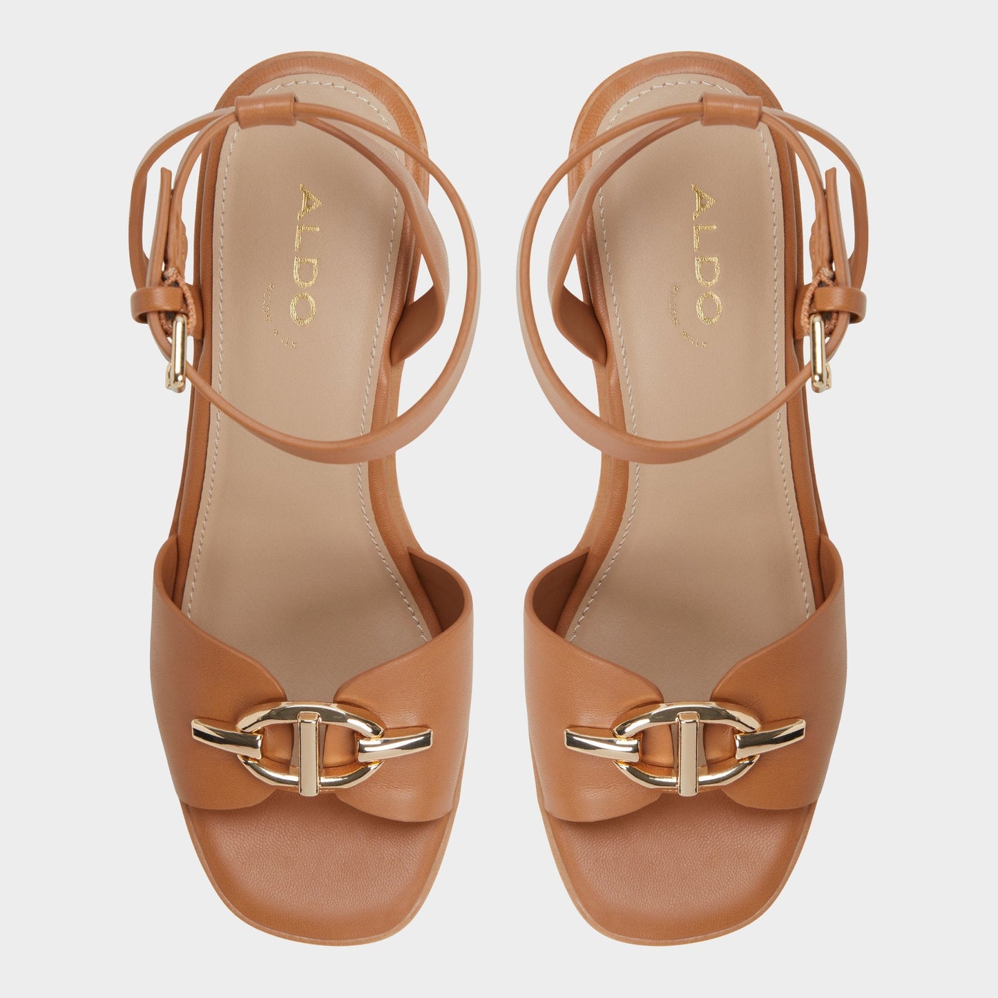 Ybylin Medium Brown Women's Wedges - Wedge sandal, Wedge heel - Medium Brown