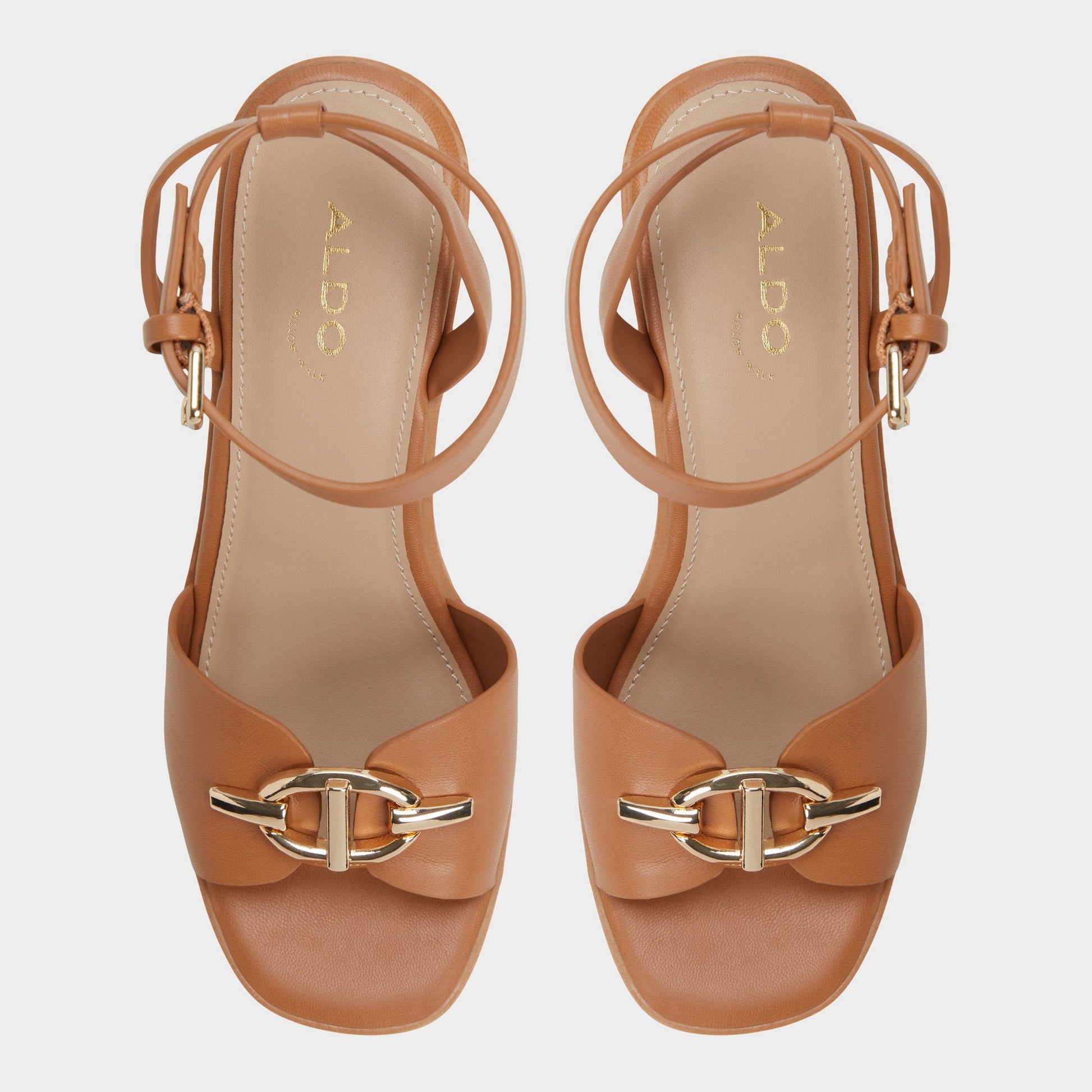 Ybylin Medium Brown Women's Wedges - Wedge sandal, Wedge heel - Medium Brown