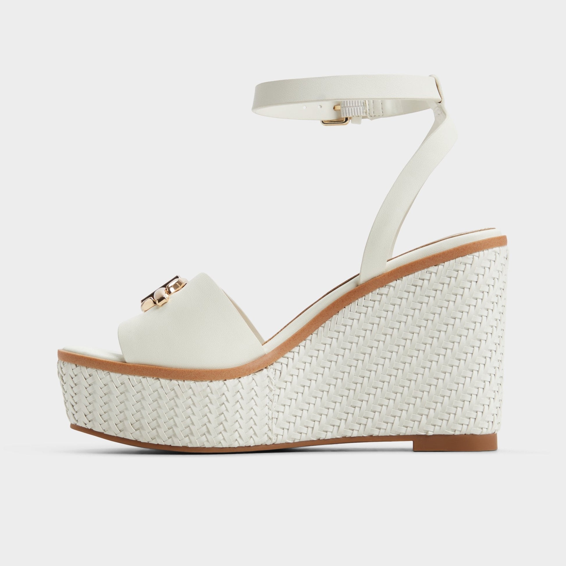 Ybylin White Women's Wedges - Wedge sandal, Wedge heel - White