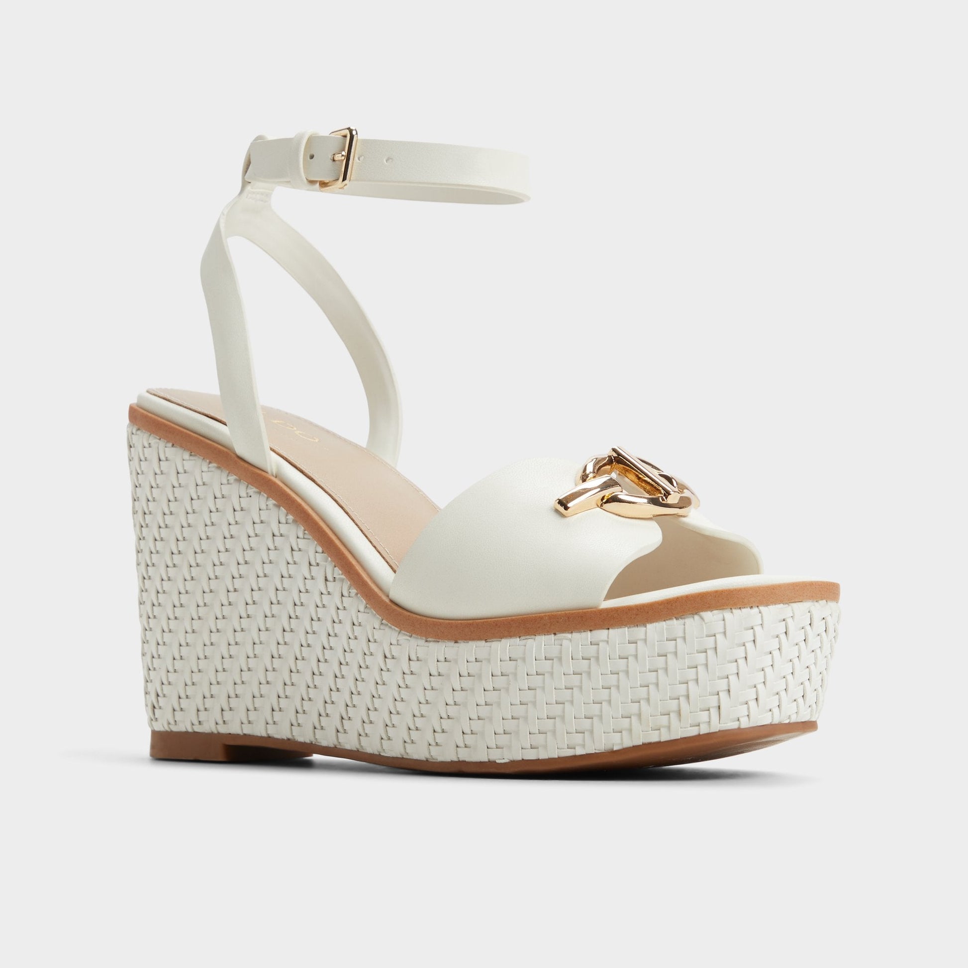Ybylin White Women's Wedges - Wedge sandal, Wedge heel - White
