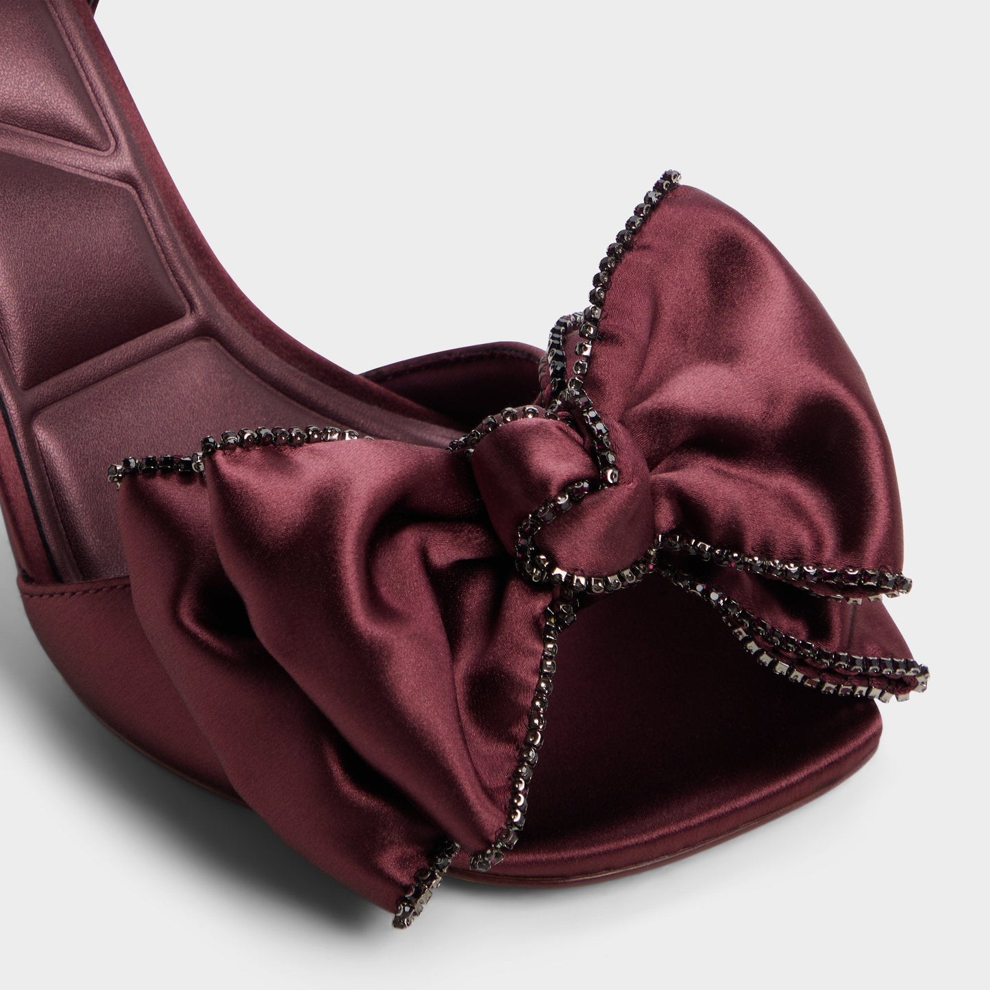 Tinsel in Bordo - Strappy heeled sandal, Stiletto heel - Bordo