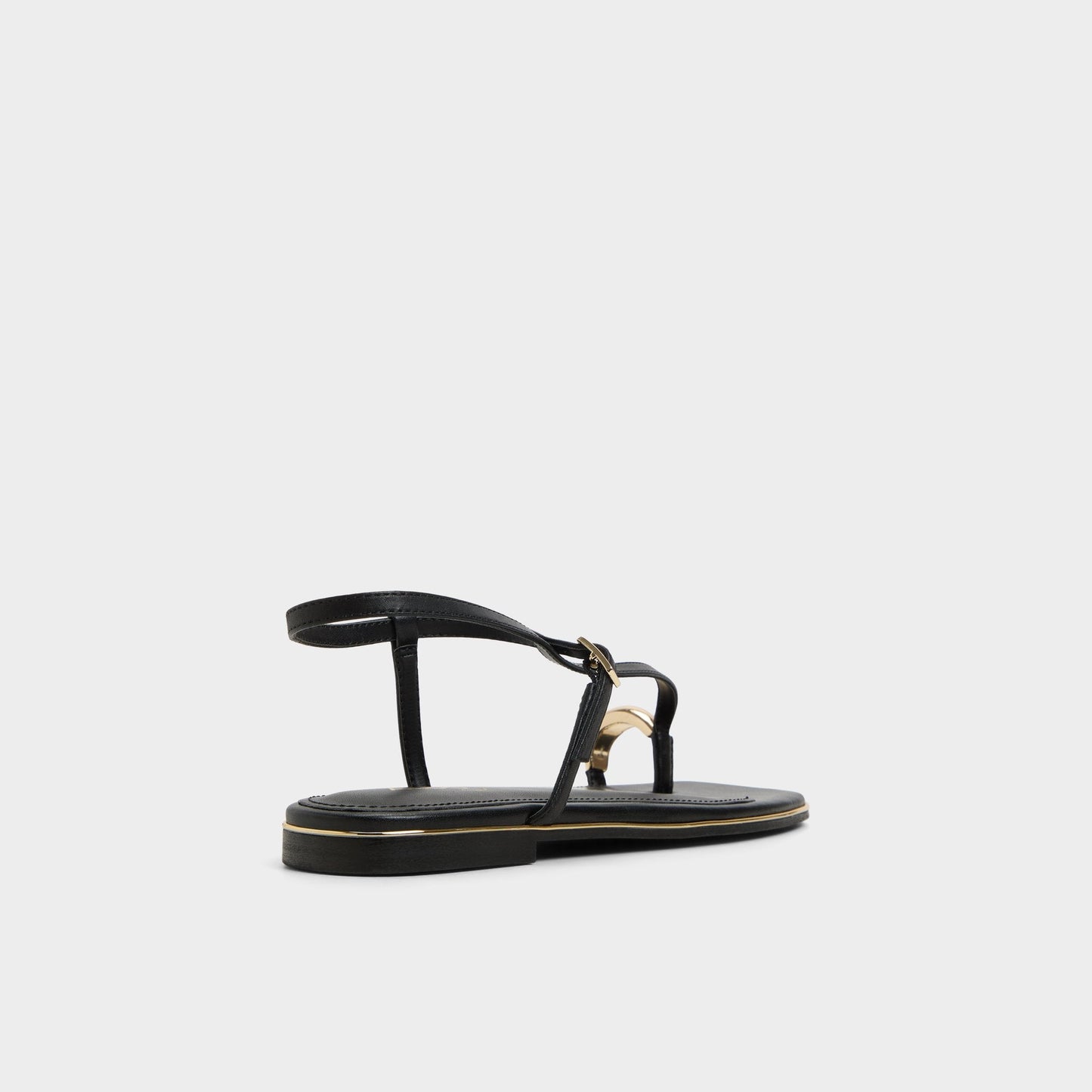 Jomalina Black Women's Flats - Strappy flat sandal - Black
