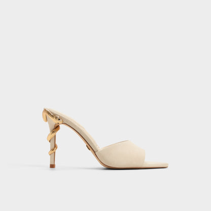 Seashella Bone Women's Heeled mules - Heeled mule - Bone
