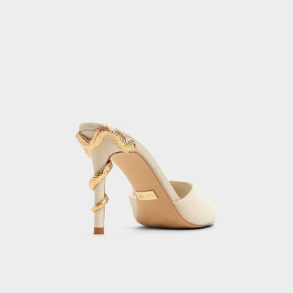 Seashella Bone Women's Heeled mules - Heeled mule - Bone