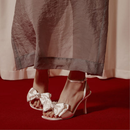 Tinsel in Other White - Strappy heeled sandal, Stiletto heel - Other white