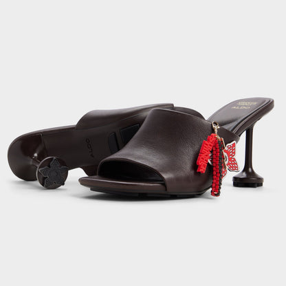 Demogorgon in Dark Brown - Women's heeled mule - Dark brown