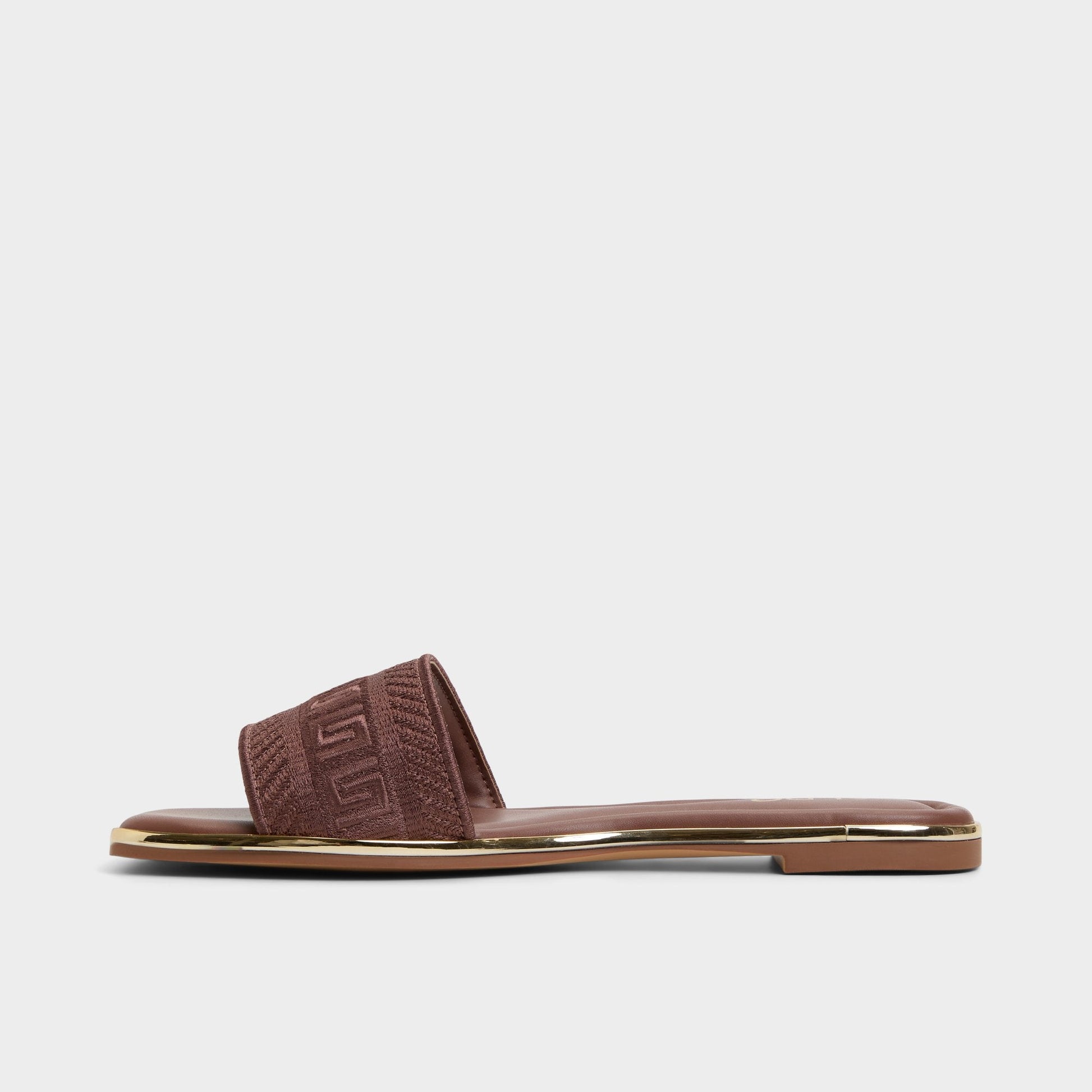 Oceania Medium Brown Women's Flats - Slide sandal - Medium Brown