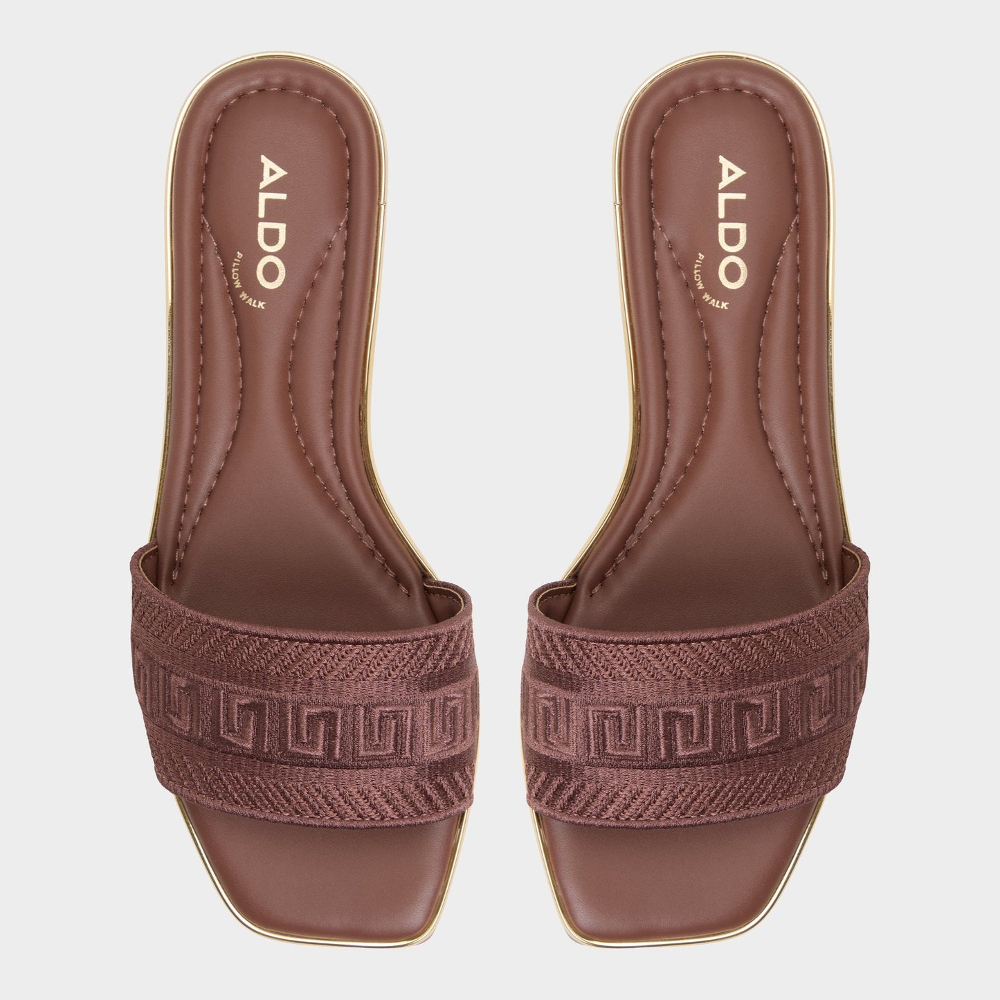 Oceania Medium Brown Women's Flats - Slide sandal - Medium Brown