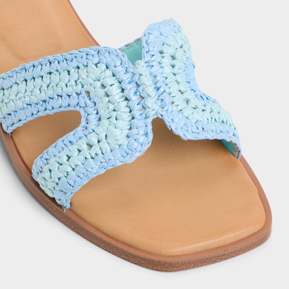 Itsandal Blue Combo Women's Flats - Slide sandal - Blue Combo