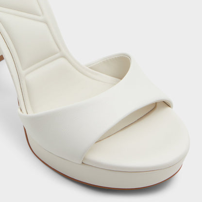 Enaegyn2.0 White/Bone Women's Platform Shoes - Strappy heeled sandal, Block heel - White/bone