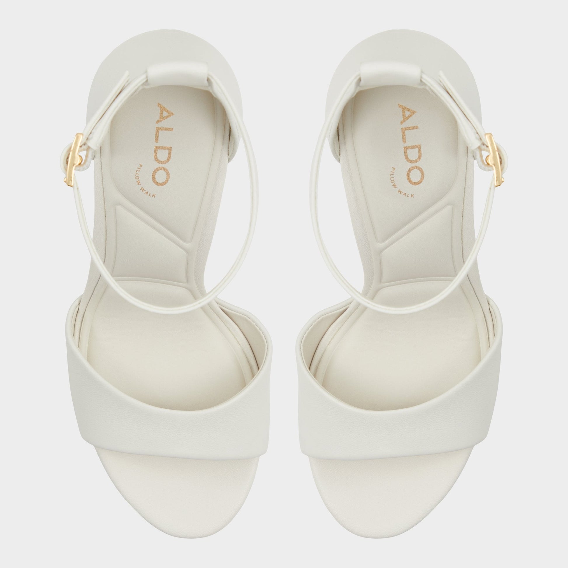 Enaegyn2.0 White/Bone Women's Platform Shoes - Strappy heeled sandal, Block heel - White/bone