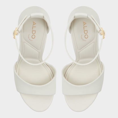 Enaegyn2.0 White/Bone Women's Platform Shoes - Strappy heeled sandal, Block heel - White/bone