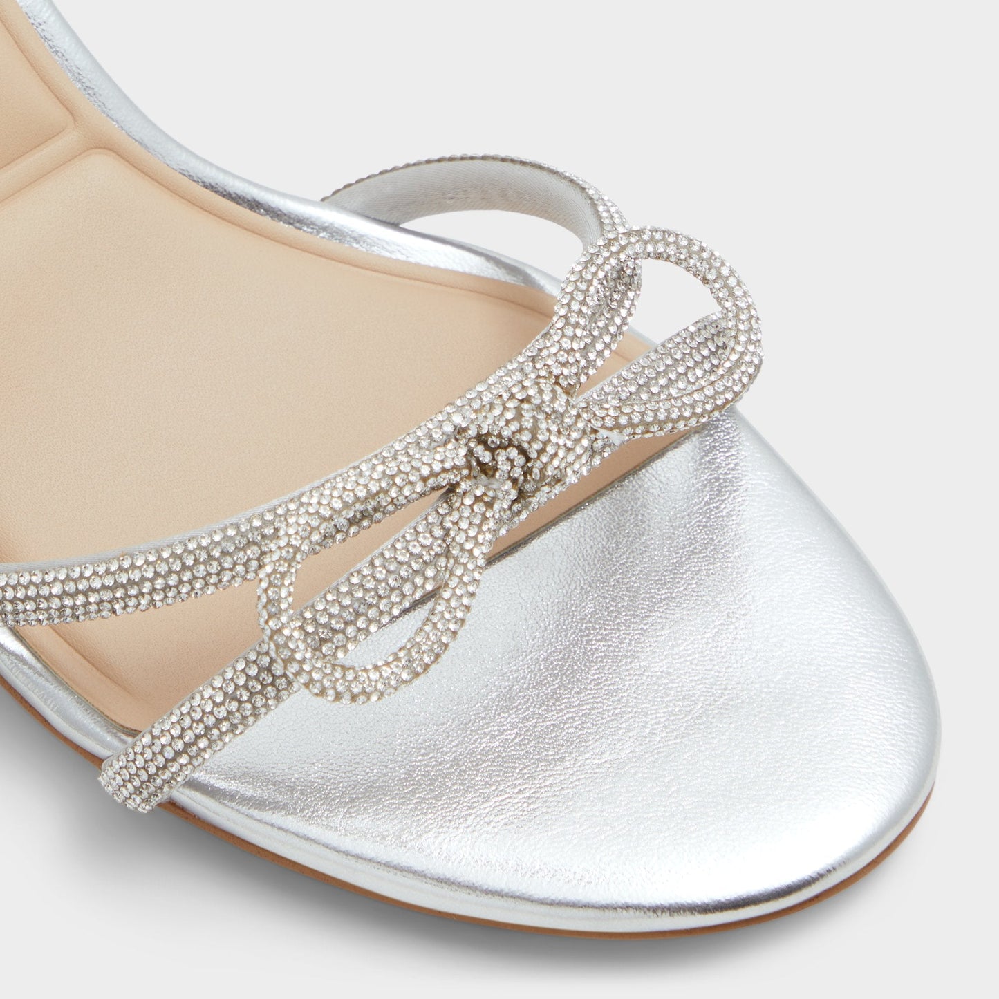 Bouclette Silver Women's Block heels - Strappy heeled sandal, Block heel - Silver