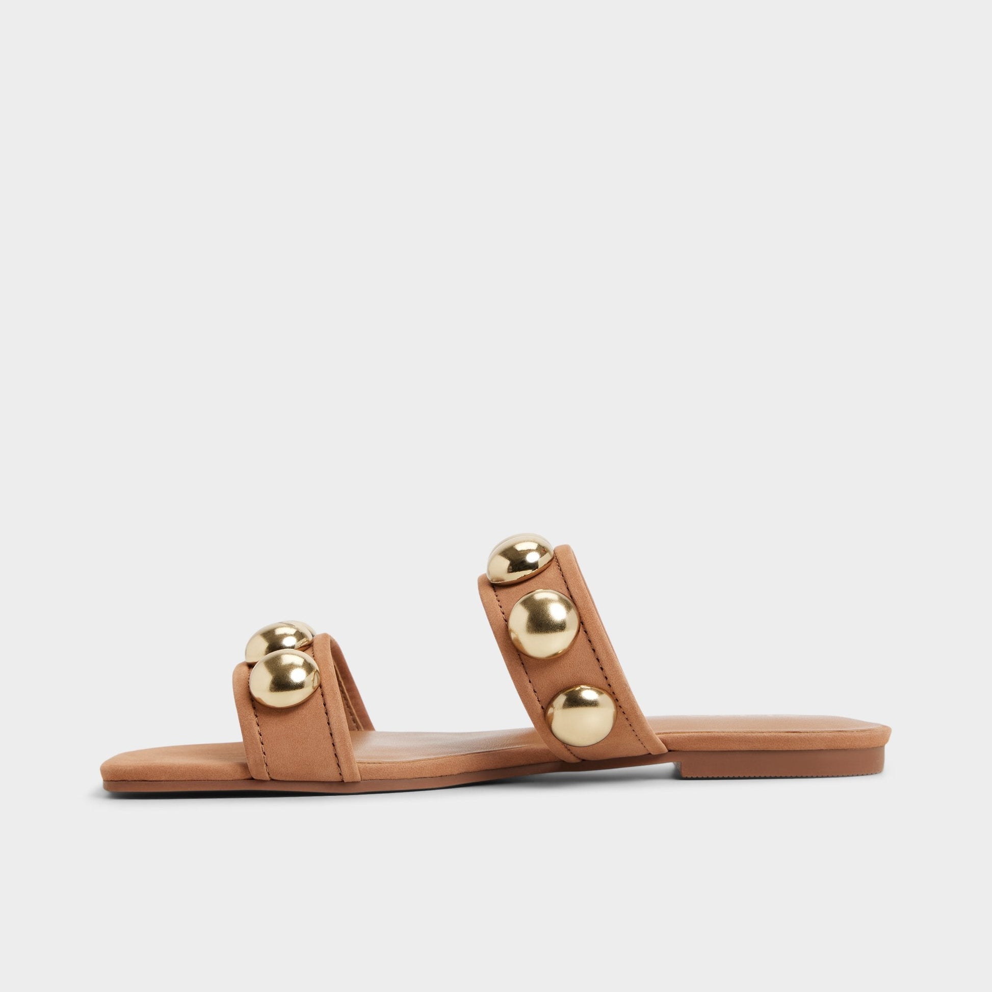 Katalena in Medium Brown - Slide sandal - Medium Brown