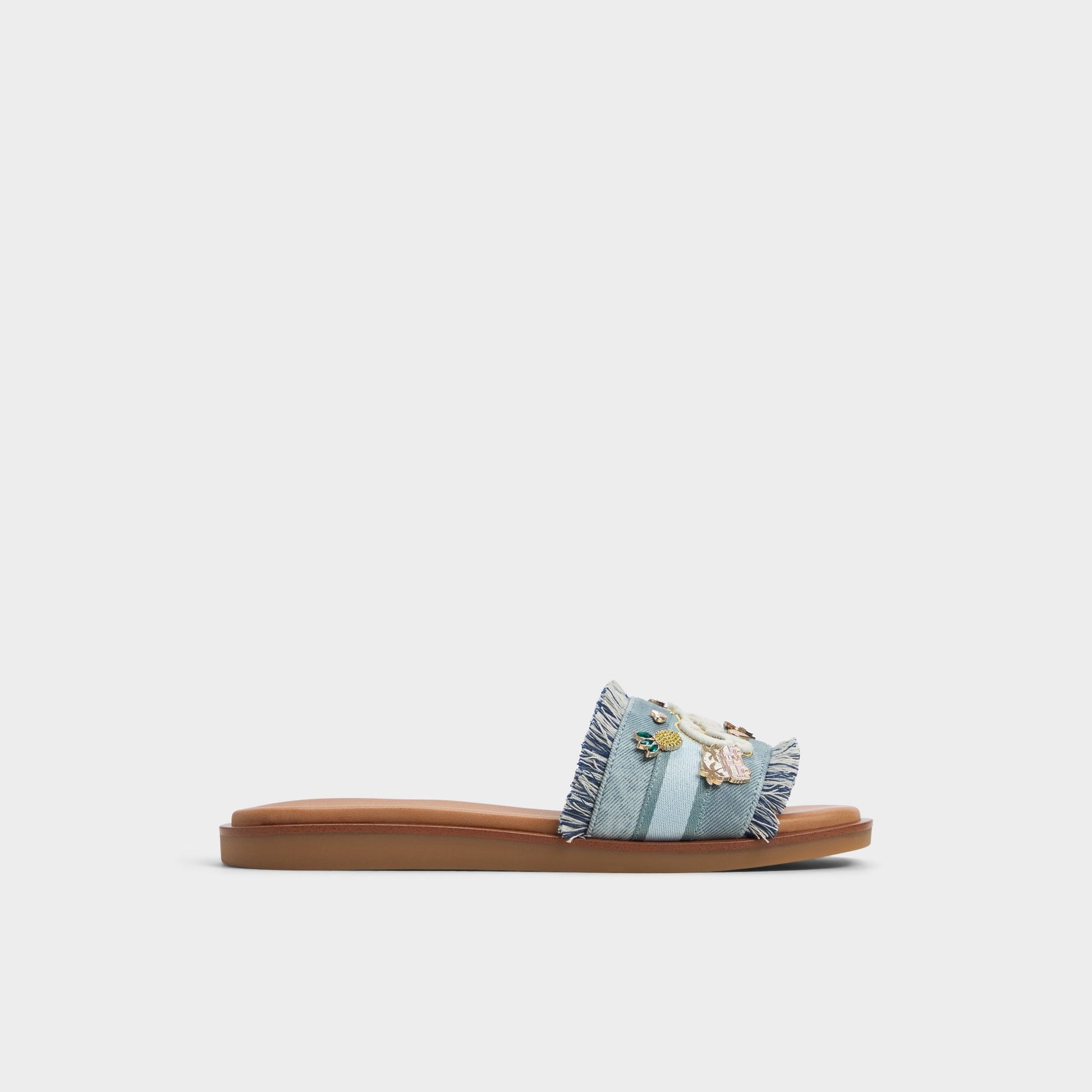 Beachside Denim Women's Flats - Slide sandal - Denim