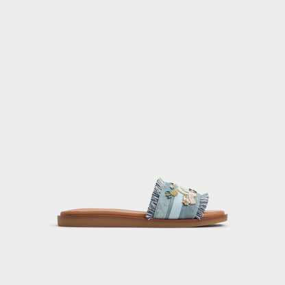 Beachside Denim Women's Flats - Slide sandal - Denim