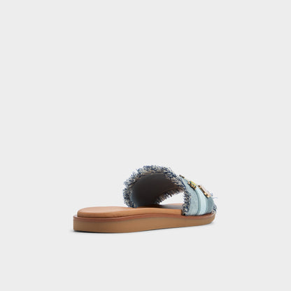 Beachside Denim Women's Flats - Slide sandal - Denim