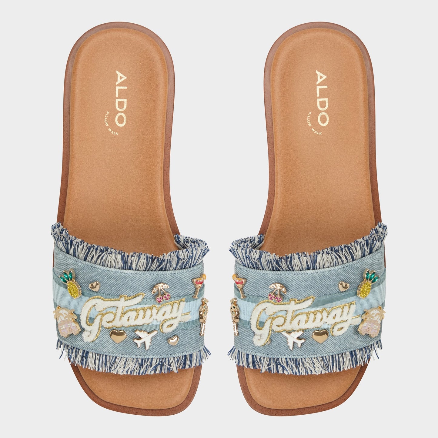 Beachside Denim Women's Flats - Slide sandal - Denim