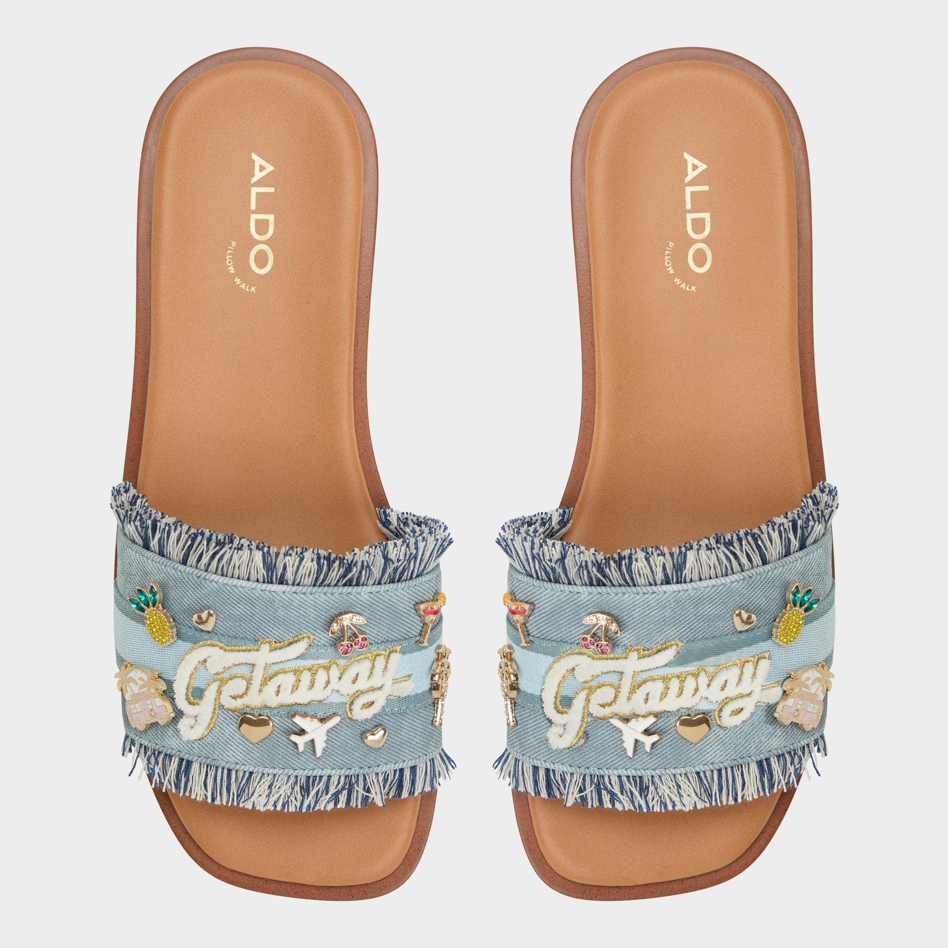 Beachside Denim Women's Flats - Slide sandal - Denim