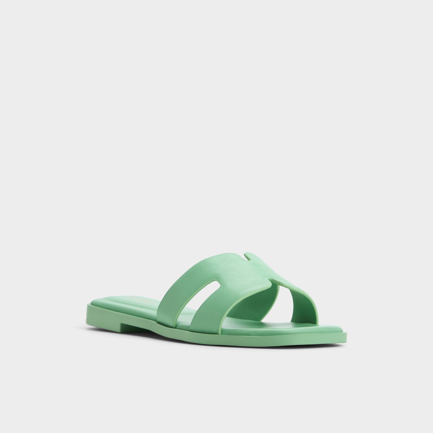Itsandal Medium Green Women's Flats - Slide sandal - Medium green