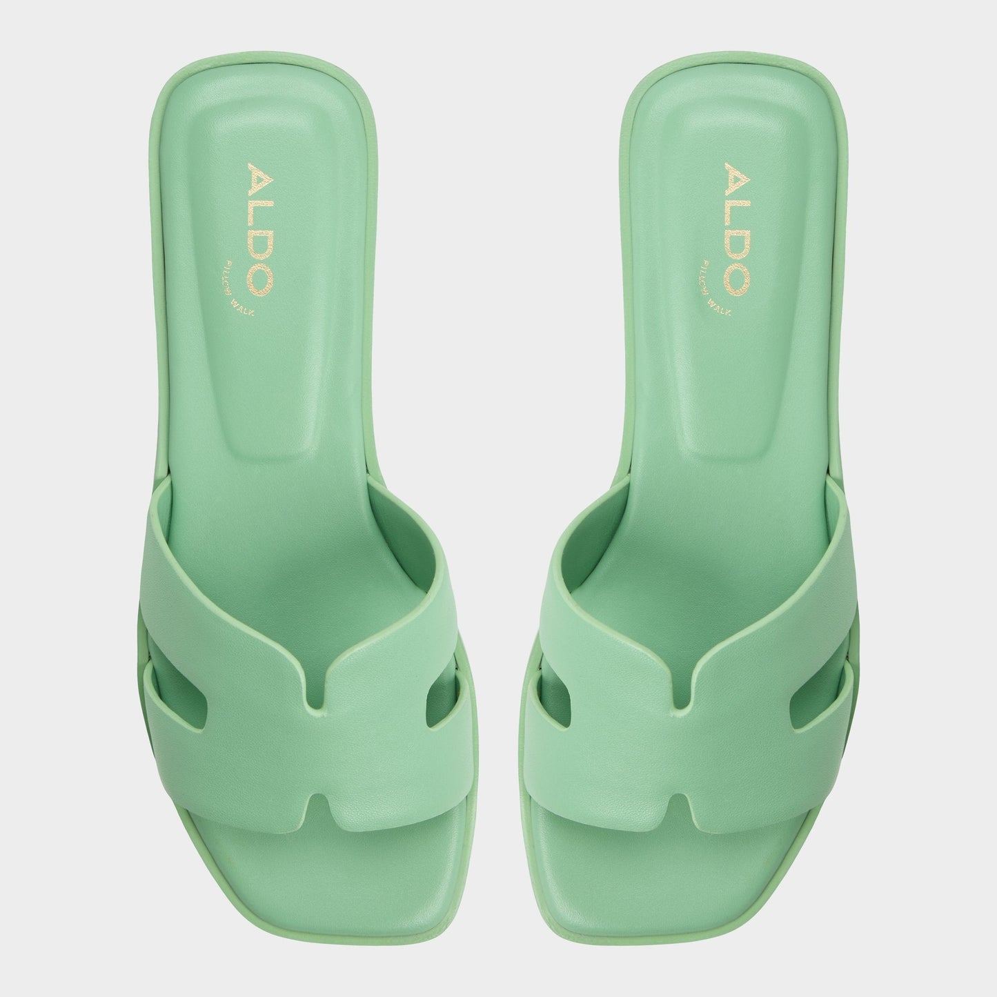 Itsandal Medium Green Women's Flats - Slide sandal - Medium green
