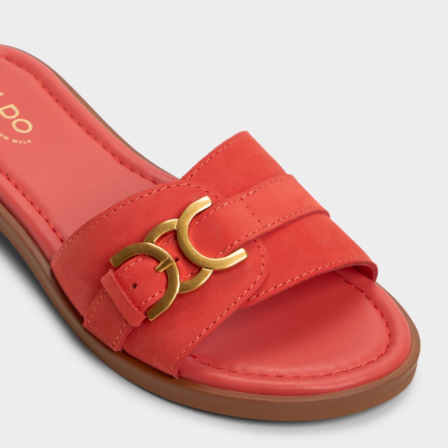 Dallaedar Medium Red Women's Flats - Slide sandal - Medium Red