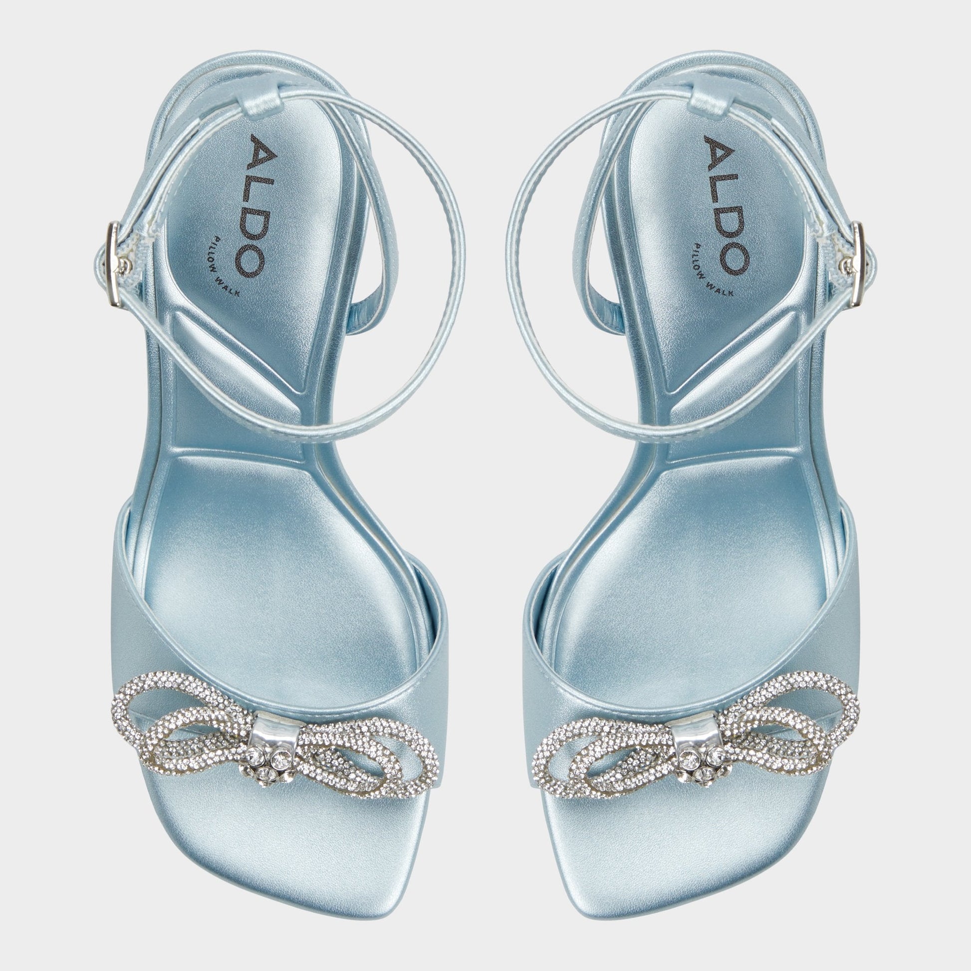 Ozley Other Blue Women's Strappy sandals - Strappy heeled sandal - Other Blue