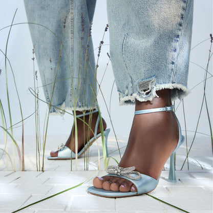 Ozley Other Blue Women's Strappy sandals - Strappy heeled sandal - Other Blue