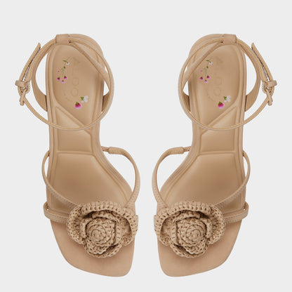 Wildblossom Sand Women's Heeled sandals - Strappy heeled sandal, Stiletto heel - Sand