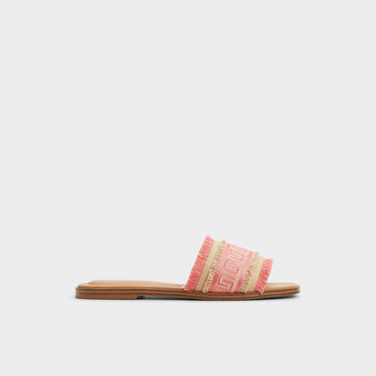 Nalani Coral Women's Flats - Slide sandal - Coral