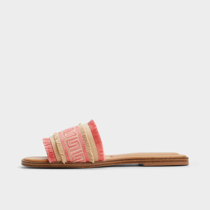 Nalani Coral Women's Flats - Slide sandal - Coral
