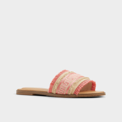 Nalani Coral Women's Flats - Slide sandal - Coral