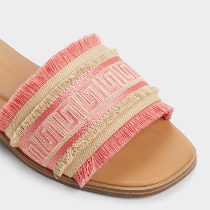 Nalani Coral Women's Flats - Slide sandal - Coral