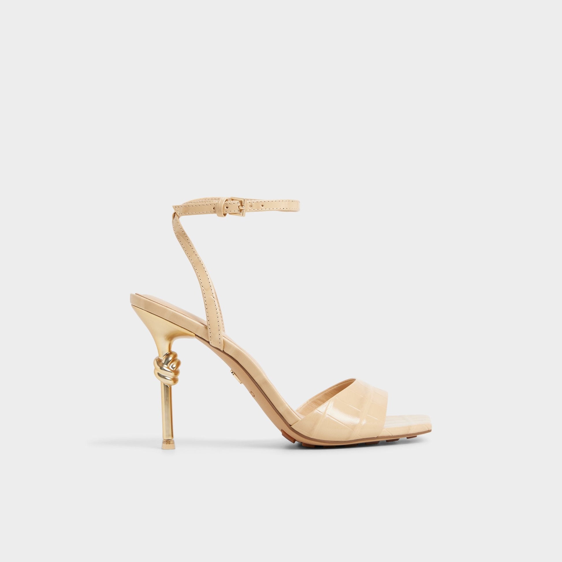 Harmonious in Medium Beige - Strappy heeled sandal - Medium Beige