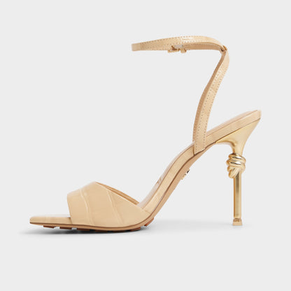 Harmonious in Medium Beige - Strappy heeled sandal - Medium Beige