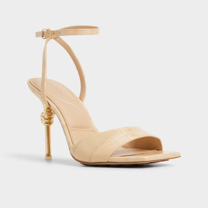 Harmonious in Medium Beige - Strappy heeled sandal - Medium Beige