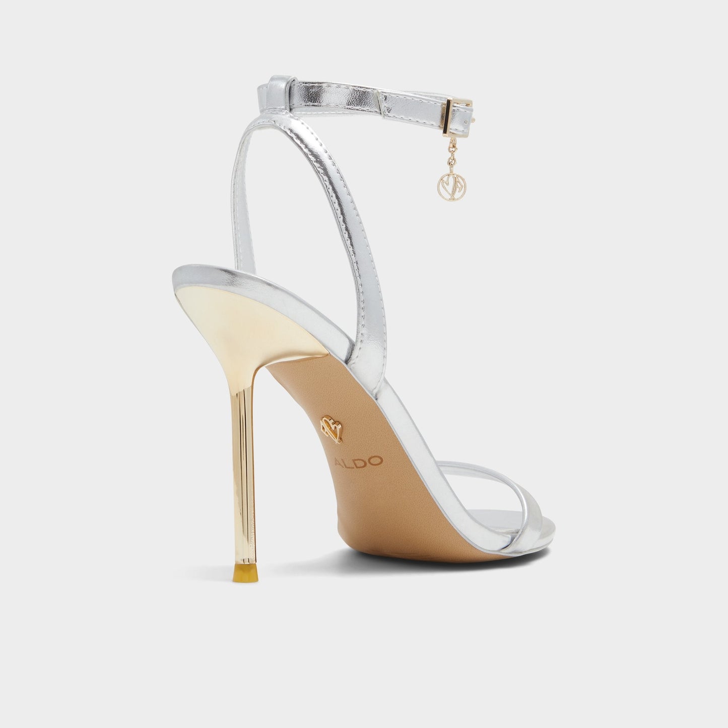 Maristou Silver Women's Strappy sandals - Strappy heeled sandal - Silver