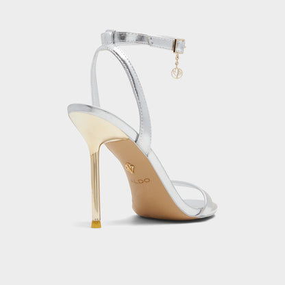 Maristou Silver Women's Strappy sandals - Strappy heeled sandal - Silver