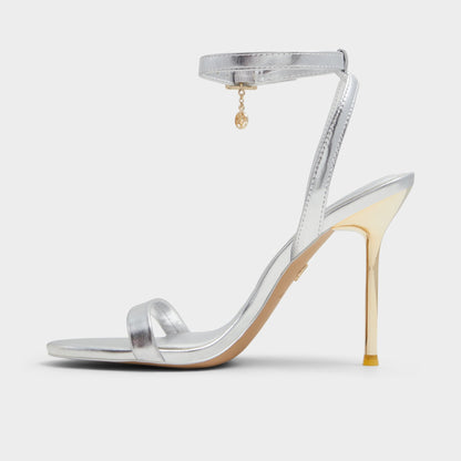 Maristou Silver Women's Strappy sandals - Strappy heeled sandal - Silver