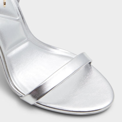 Maristou Silver Women's Strappy sandals - Strappy heeled sandal - Silver